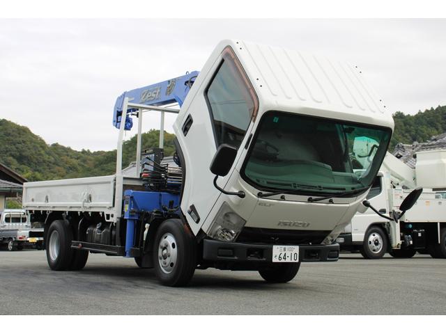 エルフトラック 4段クレーン ラジコン付 2.8t積載 ロング タダノZE264HRE 2.63t吊 フックイン ETC ロープ穴・フック2対 キーレス 車両総重量6365kg 荷台内寸3711-1786-373 床地上高1031(12枚目)