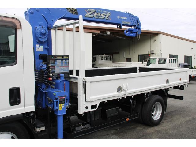 エルフトラック 4段クレーン ラジコン付 2.8t積載 ロング タダノZE264HRE 2.63t吊 フックイン ETC ロープ穴・フック2対 キーレス 車両総重量6365kg 荷台内寸3711-1786-373 床地上高1031(19枚目)