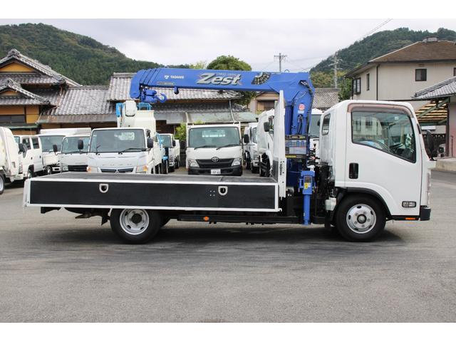 エルフトラック 4段クレーン ラジコン付 2.8t積載 ロング タダノZE264HRE 2.63t吊 フックイン ETC ロープ穴・フック2対 キーレス 車両総重量6365kg 荷台内寸3711-1786-373 床地上高1031(32枚目)