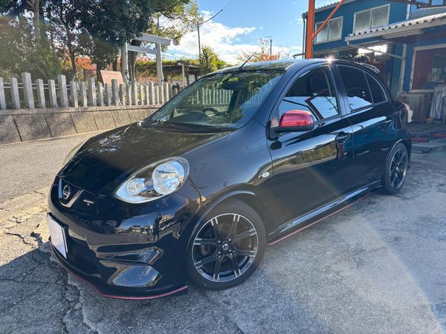 マーチ ニスモ　Ｓ　禁煙車　ＨＫＳマフラー　オーリンズ（ＡＺＵＲＩＴＥ）車高調　サスペンションプラスサス　クスコＬＳＤ　純正ナビＴＶ　バックカメラ　インテリキー　ＬＥＤヘッドライト　ＥＴＣ（2枚目）