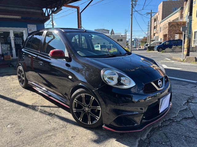 マーチ ニスモ　Ｓ　禁煙車　ＨＫＳマフラー　オーリンズ（ＡＺＵＲＩＴＥ）車高調　サスペンションプラスサス　クスコＬＳＤ　純正ナビＴＶ　バックカメラ　インテリキー　ＬＥＤヘッドライト　ＥＴＣ（17枚目）