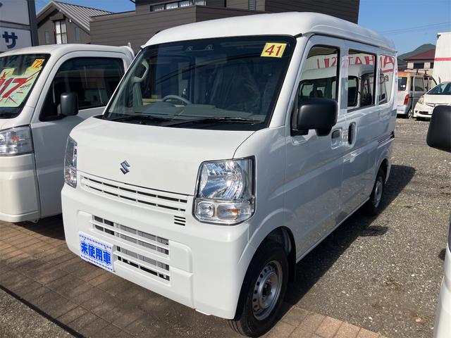 エブリイ ＰＡリミテッド　両側スライドドア　クリアランスソナー　レーンアシスト　衝突被害軽減システム　オートライト　キーレスエントリー　アイドリングストップ　ＣＶＴ　盗難防止システム　ＡＢＳ　ＥＳＣ　ＵＳＢ　届出済未使用車（3枚目）