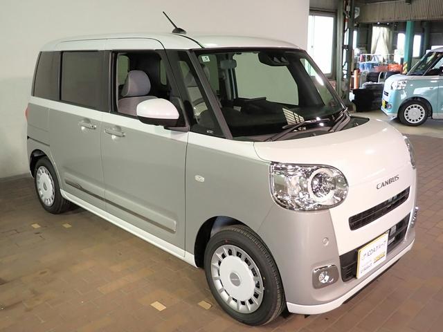 ムーヴキャンバス ストライプスＧ　届出済未使用車　純正ディスプレイオーディオ　フルセグ　ブルートゥース　パノラマモニター　ＬＥＤオートライト　フォグ　ほっとカップホルダー　両側電動スライドドア　シートヒーター　スマートアシスト（27枚目）