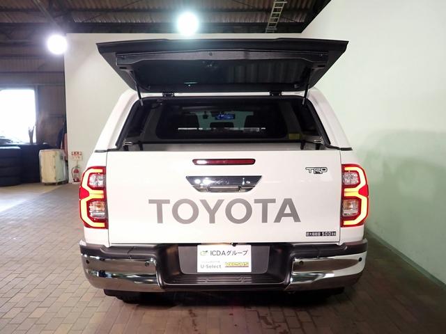 ハイラックス Ｚ　社外１１インチディスプレイオーディオ　ブルートゥース＆ＵＳＢ＆アップルカープレイ＆アンドロイド　バックカメラ　ドラレコ　ＬＥＤ　トヨタセーフティセンス　キャノピー付　純正アルミ　１オーナー禁煙　買取車（26枚目）