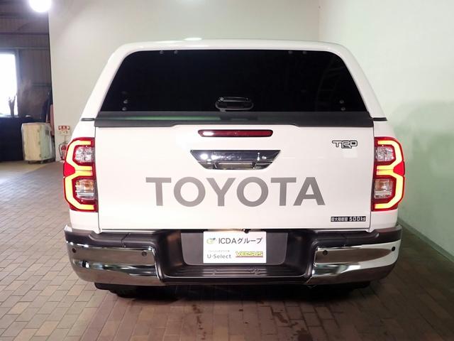 ハイラックス Ｚ　社外１１インチディスプレイオーディオ　ブルートゥース＆ＵＳＢ＆アップルカープレイ＆アンドロイド　バックカメラ　ドラレコ　ＬＥＤ　トヨタセーフティセンス　キャノピー付　純正アルミ　１オーナー禁煙　買取車（31枚目）