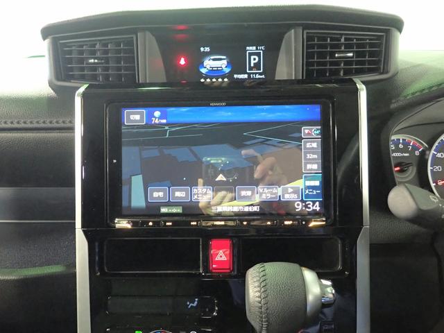 ルーミー カスタムG 社外9インチメモリーナビ&フルセグTV CD&DVD再生・ブルートゥース&USB&SD対応 全方位モニター 両側電動スライドドア USB充電 LEDライト インテリキー 衝突軽減ブレーキ 禁煙 買取車(5枚目)