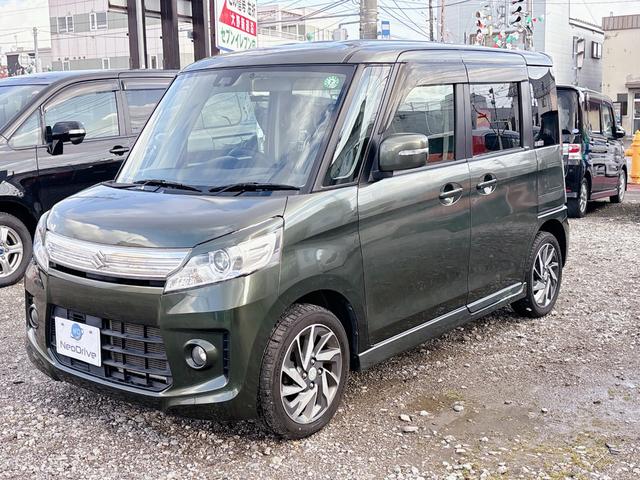 スペーシアカスタム TS 4WD ローンに不安な方 本州仕入 1年保証 両側パワースライドドア 純正ナビ ワンセグTV バックカメラ シートヒーター 革調シートカバー スマートキー プッシュスタート 全国 札幌 函館 リース(18枚目)