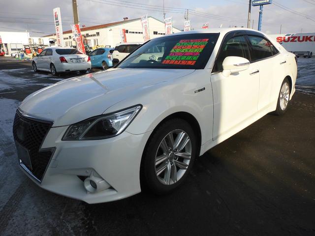 クラウンハイブリッド アスリートS ETC クリアランスソナー オートクルーズコントロール バックカメラ ナビ TV アルミホイール HID CVT シートヒーター スマートキー アイドリングストップ 電動格納ミラー 盗難防止システム(4枚目)