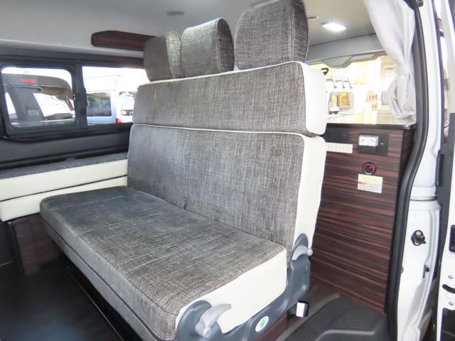 ハイエースワゴン GL キャンピング 東和モーター製ツエルト ベバストFFヒーター サブバッテリー走行&外部充電 上蓋式冷蔵庫 電子レンジ 4WD(28枚目)