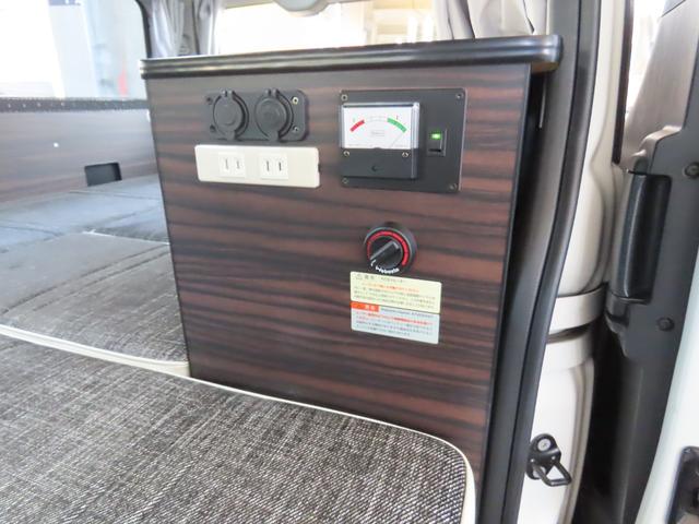 ハイエースワゴン GL キャンピング 東和モーター製ツエルト ベバストFFヒーター サブバッテリー走行&外部充電 上蓋式冷蔵庫 電子レンジ 4WD(42枚目)