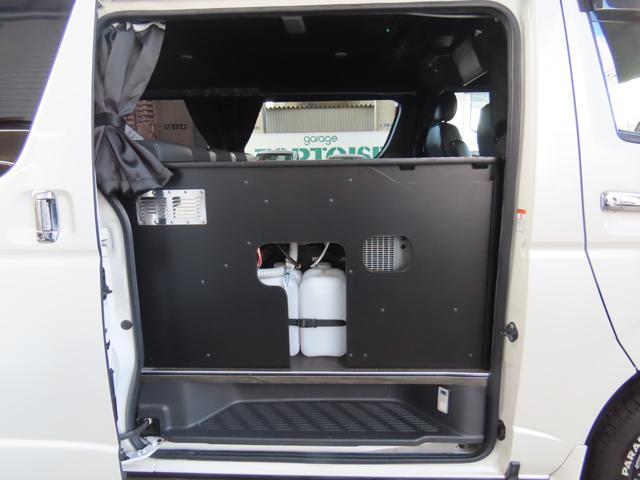 ハイエースバン スーパーＧＬ　ダークプライムＩＩ　キャンピング　バンテック新潟製ＶＡＮＲＥＶＯ４８０　ベバストＦＦヒーター　上蓋式冷蔵庫　電子レンジ　４ＷＤ（50枚目）