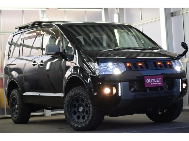 デリカＤ：５ Ｄ　パワーパッケージ　４ＷＤ　リフトアップ／社外ショックアブソーバー／社外１６インチアルミ／グリルマーカー／チッピング塗装／社外メモリーナビ／バックカメラ／ＪＡＯＳスキッドプレート／（19枚目）