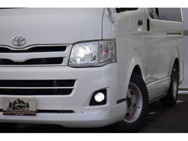ハイエースバン ４ドアバン３．０ディーゼルＴ　ＤＸロング　４ＷＤ　４ＷＤ　９人乗り／ユーザー買取車／自作ベットキット／ローダウン／オーバオーフェンダー／ＬＥＤフォグランプ／ＥＴＣ車載器／Ｂｌｕｅｔｏｏｔｈ対応ＣＤオーディオ／ダッシュパネルペイント／スタッドレスタイヤ（4枚目）