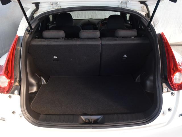 ジューク ニスモ　４ＷＤ　１年保証　夏冬タイヤ付　プッシュスタート　社外ナビ　フルセグＴＶ　ＤＶＤ　Ｂｌｕｅｔｏｏｔｈ　ＥＴＣ　バックカメラ　ドアバイザー　オートライト（53枚目）