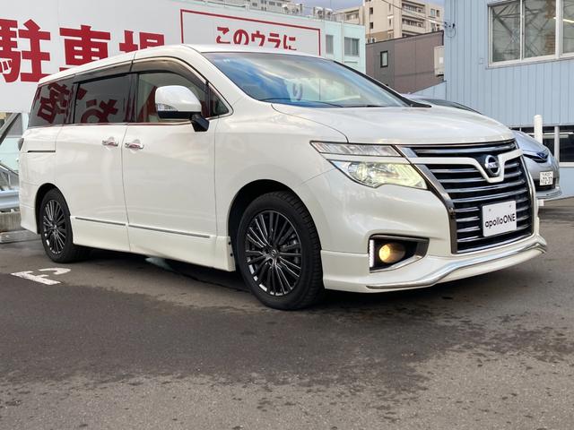 エルグランド ２５０ハイウェイスターＳホワイトレザーアーバンクロム　寒冷地仕様　純正９型ナビ　夏冬タイヤ　ドラレコ　純正エンスタ　ＥＴＣ　シートヒーター　オットマンシート　パワーシート　電動リアゲート　両側パワスラ　クルコン　バックカメラ　スマートキー　フォグランプ（4枚目）