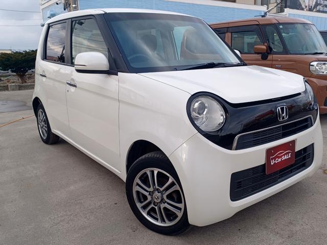 Ｎ－ＯＮＥ Ｇ・Ｌパッケージ　４ＷＤ／走行２万キロ台／黒革調シートカバー／ＨＩＤライト／オートライト／横滑り防止装置／アイドリングストップ／プッシュスタート／スマートキー／サイドエアバッグ／ＵＳＢ／法定点検整備付（3枚目）