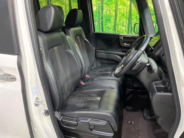 Ｎ－ＢＯＸカスタム Ｇ・Ｌターボホンダセンシング　純正９型ナビ　衝突警報装置　アダプティブクルーズ　両側電動ドア　ＬＥＤヘッドライト　シートヒーター　　ハーフレザーシート　パドルシフト　純正１５インチアルミ　革巻きステアリング（9枚目）