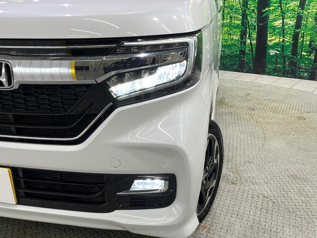 Ｎ－ＢＯＸカスタム Ｇ・Ｌターボホンダセンシング　純正９型ナビ　衝突警報装置　アダプティブクルーズ　両側電動ドア　ＬＥＤヘッドライト　シートヒーター　　ハーフレザーシート　パドルシフト　純正１５インチアルミ　革巻きステアリング（13枚目）
