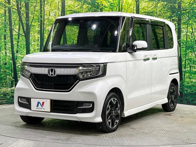 Ｎ－ＢＯＸカスタム Ｇ・Ｌターボホンダセンシング　純正９型ナビ　衝突警報装置　アダプティブクルーズ　両側電動ドア　ＬＥＤヘッドライト　シートヒーター　　ハーフレザーシート　パドルシフト　純正１５インチアルミ　革巻きステアリング（28枚目）