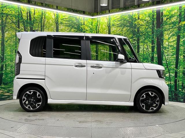 Ｎ－ＢＯＸカスタム Ｇ・Ｌターボホンダセンシング　純正９型ナビ　衝突警報装置　アダプティブクルーズ　両側電動ドア　ＬＥＤヘッドライト　シートヒーター　　ハーフレザーシート　パドルシフト　純正１５インチアルミ　革巻きステアリング（32枚目）