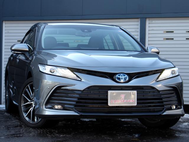 カムリ Gレザーパッケージ 寒冷地 セーフティセンス ブラインドスポットモニター ヘッドアップディスプレイ レーダークルーズ シートヒーター パワーシート 純正9型ナビ バックカメラ AC100V ETC2.0(4枚目)