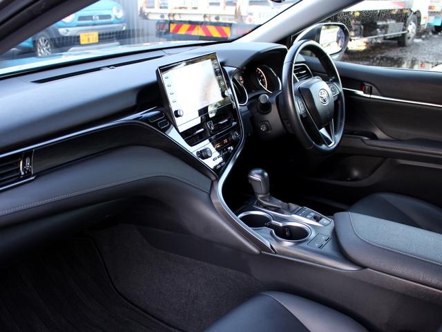 カムリ Gレザーパッケージ 寒冷地 セーフティセンス ブラインドスポットモニター ヘッドアップディスプレイ レーダークルーズ シートヒーター パワーシート 純正9型ナビ バックカメラ AC100V ETC2.0(27枚目)