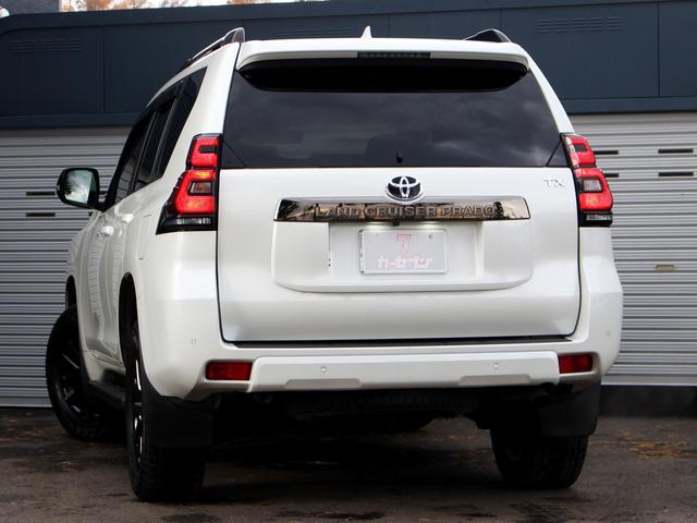 ランドクルーザープラド ＴＸ　Ｌパッケージ・ブラックエディション　寒冷地　後期型　セーフティセンス　純正９型ナビ　マルチテレインモニター　ブラインドスポットモニター　専用Ｒ１８アルミ　ブラックルーフレール　ツインバッテリー　シートベンチレーション　黒革（28枚目）