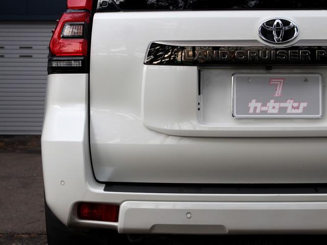 ランドクルーザープラド ＴＸ　Ｌパッケージ・ブラックエディション　寒冷地　後期型　セーフティセンス　純正９型ナビ　マルチテレインモニター　ブラインドスポットモニター　専用Ｒ１８アルミ　ブラックルーフレール　ツインバッテリー　シートベンチレーション　黒革（46枚目）