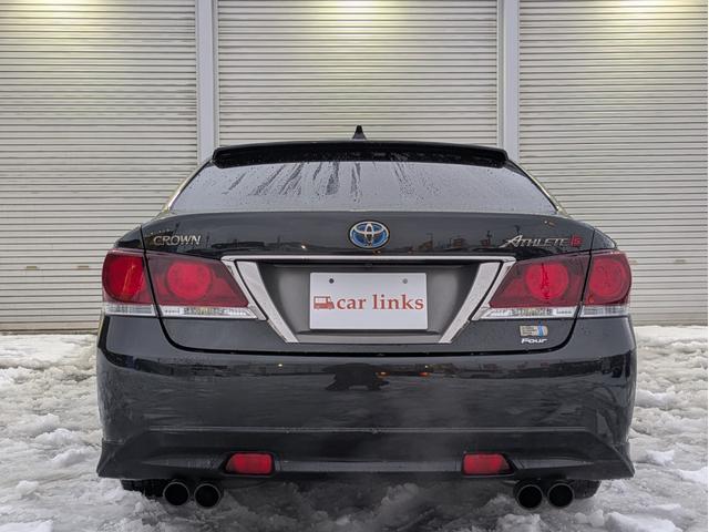 クラウンハイブリッド アスリートS Four ブラックスタイル 4WD ワンオーナー 寒冷地仕様 純正ナビ フルセグTV バックカメラ 社外ハーフスポイラー 車高調 TOMSステア クルーズコントロール シートヒーター パワーシート ETC MTモード(7枚目)