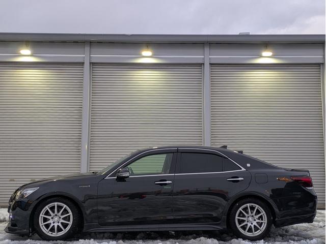 クラウンハイブリッド アスリートS Four ブラックスタイル 4WD ワンオーナー 寒冷地仕様 純正ナビ フルセグTV バックカメラ 社外ハーフスポイラー 車高調 TOMSステア クルーズコントロール シートヒーター パワーシート ETC MTモード(9枚目)