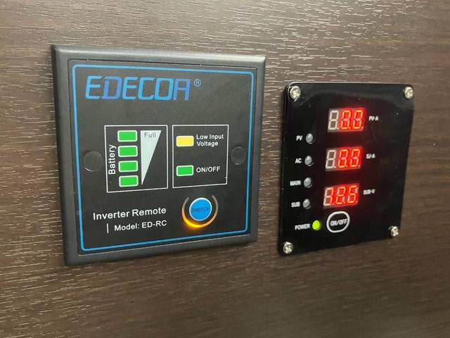 ハイエースバン 　ＴＥＣＳ特装ベース８ナンバーキャンピングリチウムオインサブバッテリー２０００Ｗパワーインバーター６人乗り変更済み車中泊仕様床貼り施工車　ロングハイルーフキャロライン　キャンパーディーゼルターボ４ＷＤ（38枚目）