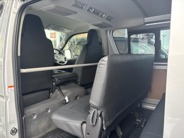 ハイエースバン ロングDX LEDヘッドライト デジタルインナーミラー バックカメラ リアヒーター 純正エンジンスターター 3/6/9人乗り 社外シートカバー(22枚目)