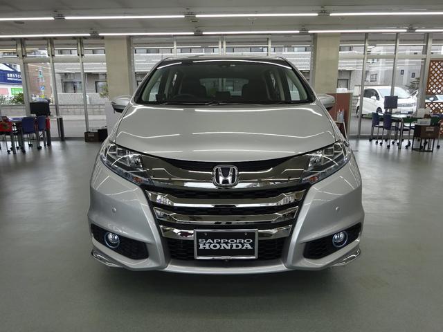 ハイブリッドアブソルート・ホンダセンシング 衝突軽減B 横滑り防止 純正Mナビ Bカメラ ETC LEDライト オートライト クルコン 両側電動スライドドア 電動シート ドラレコ 3列シート(3枚目)