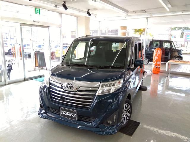 ルーミー カスタムG S 4WD 衝突軽減 横滑り防止 クルコン レーンアシスト 純正ナビ フルセグ ブルートゥース DVD再生 Bカメラ 純正EGスターター 両側パワースライドドア シートヒーター 冬タイヤ付き(2枚目)