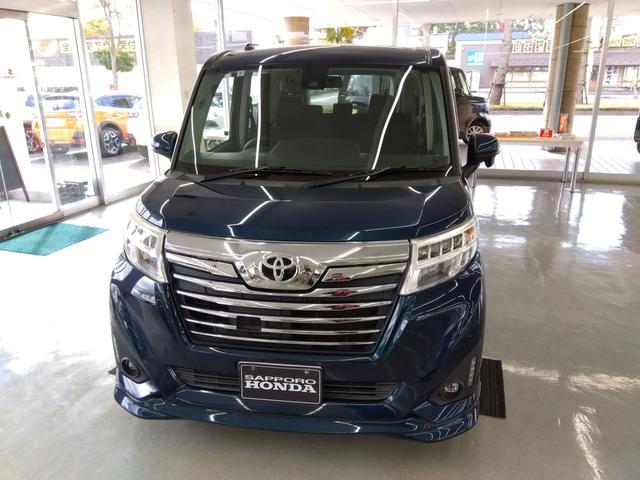 ルーミー カスタムG S 4WD 衝突軽減 横滑り防止 クルコン レーンアシスト 純正ナビ フルセグ ブルートゥース DVD再生 Bカメラ 純正EGスターター 両側パワースライドドア シートヒーター 冬タイヤ付き(3枚目)