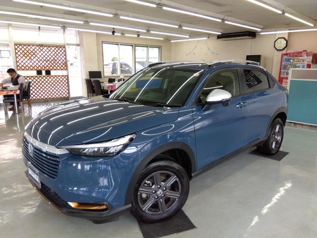 ヴェゼル e:HEV X・HuNTパッケージ ワンオーナー 衝突軽減 レーンキープ VSA クルコン ハーフレザーシート 純正ナビ フルセグ ブルートゥース DVD再生 Bカメラ ETC 純正ドラレコ(前後)冬タイヤ付き(2枚目)