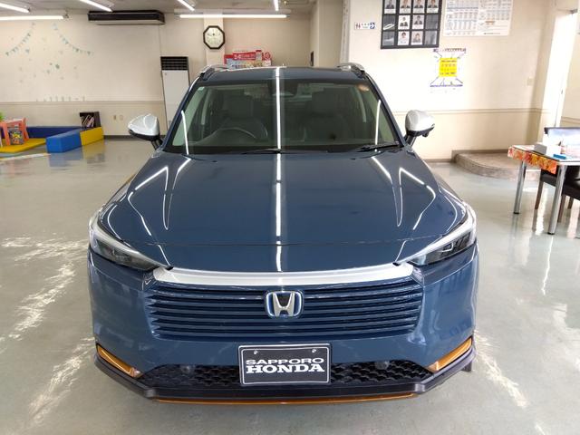 ヴェゼル e:HEV X・HuNTパッケージ ワンオーナー 衝突軽減 レーンキープ VSA クルコン ハーフレザーシート 純正ナビ フルセグ ブルートゥース DVD再生 Bカメラ ETC 純正ドラレコ(前後)冬タイヤ付き(3枚目)