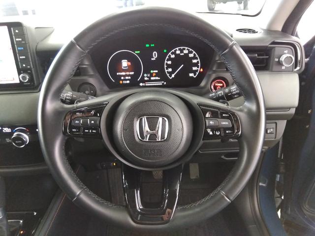 ヴェゼル e:HEV X・HuNTパッケージ ワンオーナー 衝突軽減 レーンキープ VSA クルコン ハーフレザーシート 純正ナビ フルセグ ブルートゥース DVD再生 Bカメラ ETC 純正ドラレコ(前後)冬タイヤ付き(18枚目)