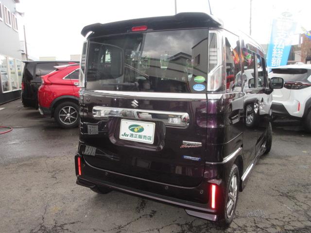 スペーシアカスタム ハイブリッドXS 4WD ナビTV DVD/BT ETC 前後ドラレコ エンスタ 両側オートスライド ハーフレザーS LEDライト&フォグ ACCライナー DブレーキS サイドエアバック 革巻ステア・SW Pテーブル(6枚目)