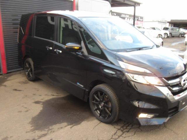 セレナ ハイウェイスター　ＬＯＸＡＲＮＹブラックポリッシュＳ１７ＡＷ　２９’モデル　ＨＤＤナビワイドフルセグＴＶバックカメラＨ／Ｖ　逸脱防止装置　追突防止装置　同一車線ドライブアシスト技術プロパイロット標準装備　ＬＥＤヘッドライト　ＬＯＸＡＲＮＹブラックスポーク１７ＡＷ（2枚目）