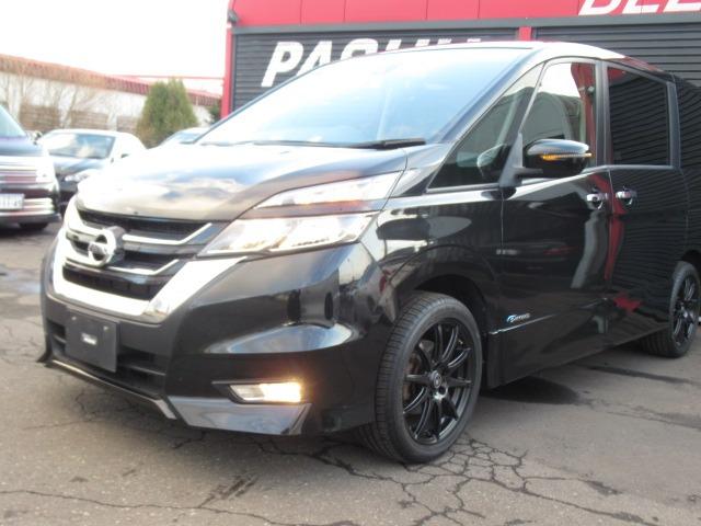 セレナ ハイウェイスター　ＬＯＸＡＲＮＹブラックポリッシュＳ１７ＡＷ　２９’モデル　ＨＤＤナビワイドフルセグＴＶバックカメラＨ／Ｖ　逸脱防止装置　追突防止装置　同一車線ドライブアシスト技術プロパイロット標準装備　ＬＥＤヘッドライト　ＬＯＸＡＲＮＹブラックスポーク１７ＡＷ（5枚目）