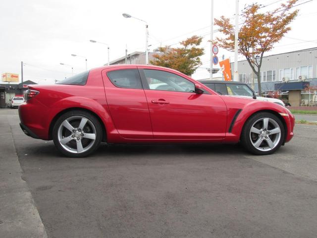 ＲＸ－８ タイプＳ　ショックサス、テイン車高調　上級グレード６速マニュアル　社外ＳＤナビＴＶバックモニタ－装備　テイン車高調の足廻り挿入　ポリッシュシルバーＳＰ１８アルミ　マツダＳＰＥＥＤマフラー装着（15枚目）