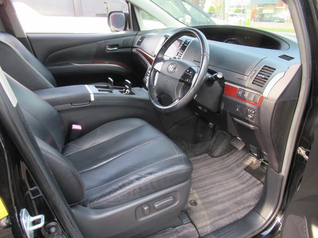 エスティマハイブリッド アエラス　レザーパッケージ　ガンＭポリッシュスポーク１８ＡＷ　上級グレードフルエアロボディ　ＨＤＤナビ地デジＴＶバックモニターフィリップダウンモニター装備　タンデム７人レザーシート　両面オートパワースライドＤｒ　ガンメタポリッシュスポーク１８ＡＷ　高速ＥＴＣ（37枚目）