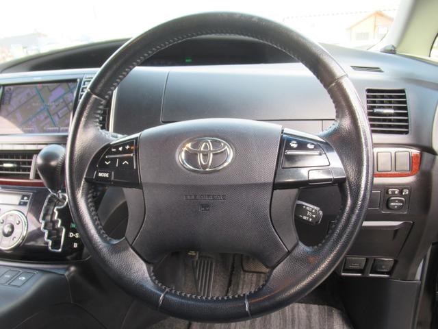 エスティマハイブリッド アエラス　レザーパッケージ　ガンＭポリッシュスポーク１８ＡＷ　上級グレードフルエアロボディ　ＨＤＤナビ地デジＴＶバックモニターフィリップダウンモニター装備　タンデム７人レザーシート　両面オートパワースライドＤｒ　ガンメタポリッシュスポーク１８ＡＷ　高速ＥＴＣ（47枚目）