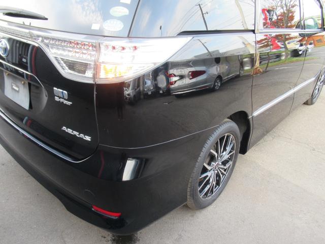 エスティマハイブリッド アエラス　レザーパッケージ　ガンＭポリッシュスポーク１８ＡＷ　上級グレードフルエアロボディ　ＨＤＤナビ地デジＴＶバックモニターフィリップダウンモニター装備　タンデム７人レザーシート　両面オートパワースライドＤｒ　ガンメタポリッシュスポーク１８ＡＷ　高速ＥＴＣ（62枚目）