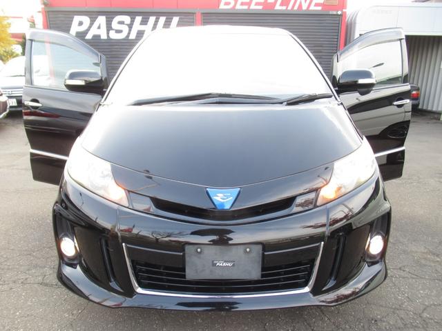 エスティマハイブリッド アエラス　レザーパッケージ　ガンＭポリッシュスポーク１８ＡＷ　上級グレードフルエアロボディ　ＨＤＤナビ地デジＴＶバックモニターフィリップダウンモニター装備　タンデム７人レザーシート　両面オートパワースライドＤｒ　ガンメタポリッシュスポーク１８ＡＷ　高速ＥＴＣ（74枚目）