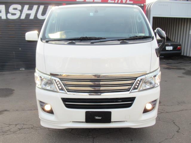 ＮＶ３５０キャラバンバン ロングライダープレミアムＧＸターボインテリア　マットブラック　特別限定車　ＨＤＤナビ地デジＴＶバックカメラＢｌｕｅｔｏｏｔｈインテリアキーレス　アンダ－エアロ　レザーＰＫシートカバー　ライダーメッキ　ＨＩＤフォグ　ブラックスポーク１６ＡＷ　クッションベットキット（3枚目）