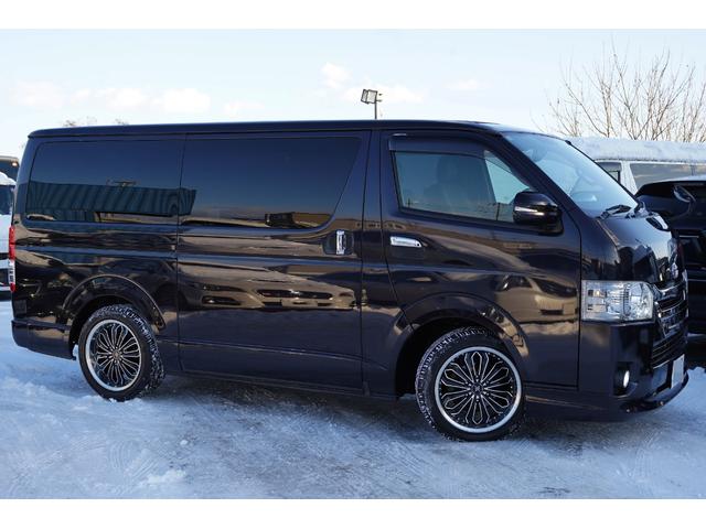 ハイエースバン スーパーＧＬ　ダークプライムＩＩ　５型モデル　社外ナビフルセグ地デジ・Ｂカメラ・両側パワードア・ＬＥＤライト・フォグ・Ｆスポイラー・ルーフスポイラー・モデリスタグリル・社外１８アルミ・寒冷地仕様・ツインバッテリー・純正ＥＧスターター・ワンオーナー（2枚目）