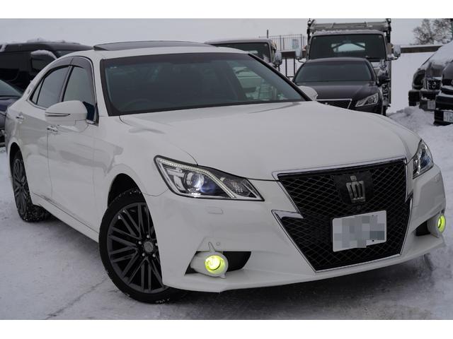 クラウン アスリートGi-Four 純正ナビフルセグ地デジ・360パノラミックモニター・電動サンルーフ・黒革シート・メモリーPシート・シートヒーターエアコン・レーダークルーズ・LED切替フォグ・リア3面シェード・純正スターター・ドラレコ(4枚目)