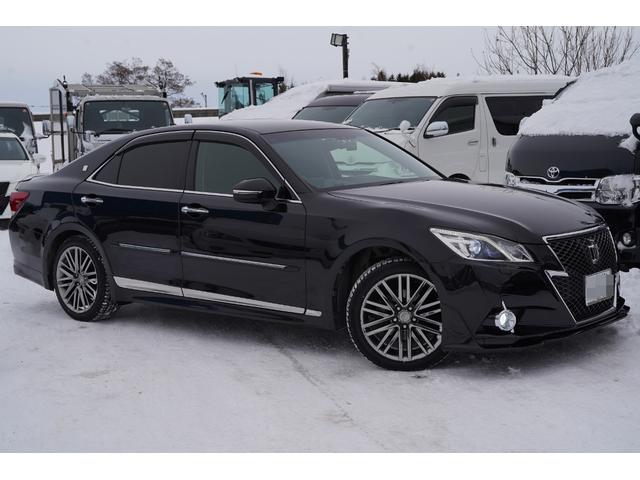 クラウン アスリートＧｉ－Ｆｏｕｒ　純正ナビフルセグ地デジ・Ｂカメラ・ＴＲＤエアロ・Ｒスポイラー・黒革シート・メモリーＰシート・シートヒーターエアコン・１８スパッタアルミ・カードキー・純正スターター・前後ドラレコ・ＥＴＣ・寒冷地仕様（2枚目）